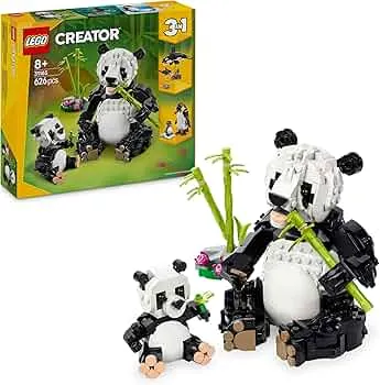 LEGO Skaberen 3-i-1 vilde dyr: Pandafamilie - Dyrefigurer kan ombygges til pingviner eller sværdhvaler - Legetøj til at bygge - Kreativ fødselsdagsgave til piger og drenge fra 8 år - 31165: Amazon.de: Legetøj