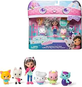 DREAMWORKS GABBY'S DOLLHOUSE: DER FILM - Cat-venture Crew Figuren-Set, 11-teiliges Spielset mit Gabby, Katzenfreunden & Zubehörteilen, für Kinder ab 3 Jahren: Amazon.de: Spielzeug