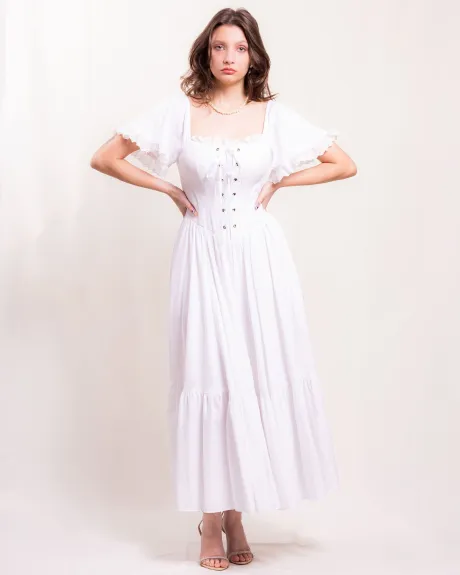 Vestido Corset Cottage Dream Offwhite | Versiara