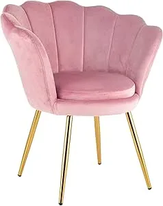 Baroni Home Gepolsterter Sessel mit Muschel-Rückenlehne aus Samt mit goldenen Beinen, Sessel für Wohn- und Schlafzimmer, 69x71x84 cm : Amazon.de: Küche, Haushalt & Wohnen