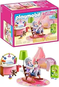PLAYMOBIL Dollhouse 70210 Babyzimmer mit Babybett und Figuren, ab 4 Jahren: Amazon.de: Spielzeug