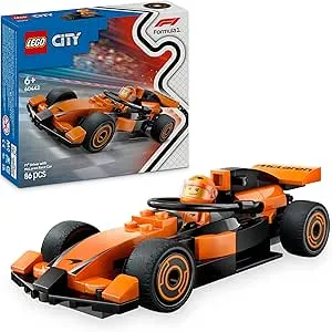 LEGO City F1 Rennfahrer mit McLaren Rennauto - Spielzeug Formel 1 Modell mit Rennwagen und Minifigur - Kleines Geschenk für Jungen und Mädchen ab 6 Jahren oder Motorsport Fans 60442: Amazon.de: Spielzeug