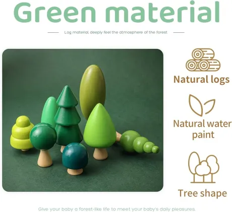Youuys 8 Stück Holz Baum Spielzeug Set Holz Wald Bäume Montessori Spielzeug ab 1 Jahr Kreative Kinder Kunst DIY Kunsthandwerk Weihnachtsdekoration Wohnzimmer Garten Deko: Amazon.de: Spielzeug