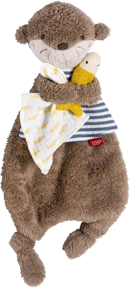 Fehn Schmusetuch Otter – Spielkamerad, Einschlafhilfe & Stofftier-Schnuffeltuch mit Otter-Köpfchen zum Greifen, Fühlen, Knuddeln und Liebhaben für Babys und Kleinkinder ab 0+ Monaten : Amazon.de: Spielzeug
