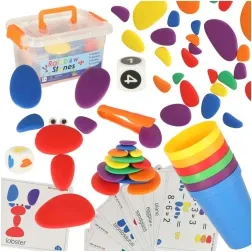 Kreative bunte Montessori-Steine 65 Stk. | Kidero