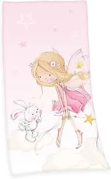 Little Fairy Velourstuch, Rosa, 75 x 150 cm