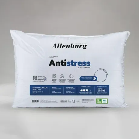 Altenburg Antistress Travesseiro Tradicional tech 50x70cm suporte firme Branco | MercadoLivre