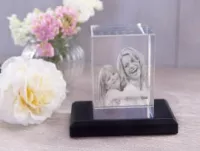 Glasfoto selbst gestalten | Glasblock mit Bild