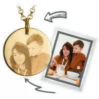 Coin-Halskette für Bild-Gravur - Farbe: Gold | günstig online kaufen - Himmelsflüsterer.de