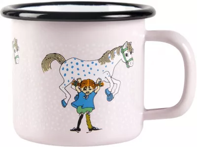 Pippi And The Horse Enamel Mug, 15 cl - Muurla @ RoyalDesign.de