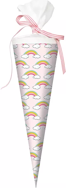 krima & isa - Schultüte M aus Papier - Regenbogen, originelle schultüten herrenberg, einschulungs-artikel, farbenfrohe schultüten online kaufen, herrenberg schultüte kaufen | Pigmento Kunst & Design