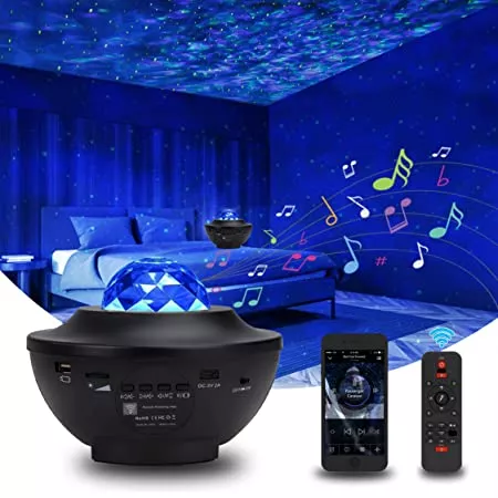 Sternenhimmel Projektor, Galaxy Star Lamp, Starry Night Light mit Bluetooth Timer Fernbedienung Musikspieler, Rotierende Wasserwellen Led licht Lampe ,Für Kinder Erwachsene Zimmer Dekoration : Amazon.de: Lighting